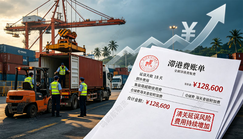 泰国港口海关查验现场-+-高额滞港费账单.jpg
